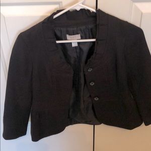 Black blazer crop